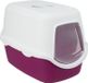 TRIXIE Kattentoilet VICO met deksel, 40 x 40 x 56 cm, bessenrood/wit