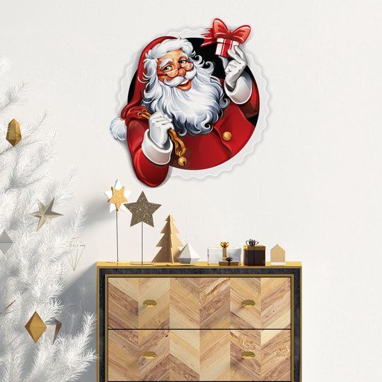 Ambiance Sticker Kerststicker met de Kerstman