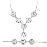 Orphelia SET-018 - Juwelenset: Ketting + Armband - Sterling Zilver 925 - 19/43 CM
