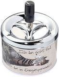 Sü-Verlag Drehascher SÜ Editore 97432 Xtreme Zebra asbak met draaifunctie, diameter 9 x 10 cm