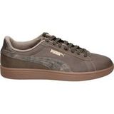 Puma Heren Smash 3.0 Crafted Leather Sneakers Chocolate Totally Taupe
