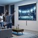 Projectietv 100" 16:9/4:3 In Hoogte Verstelbaar, 210x8,6x7 Cm, Zwart En Wit