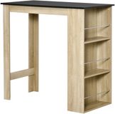 HOMCOM Bartafel - Spaanplaat - 112x57x106cm - Natuurlijk hout