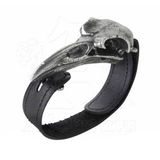 Alchemy Gothic RABESCHADEL Zilverkleurig Lederen armband