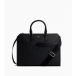Le Tanneur, Sacoche fine, Sacoche pour ordinateur portable 15 pouces, Cuir, Grain, Emile, Hommes, Sac en mousse, 2 poches zippées, Poche plate, Passant pour trolley, Bandoulière réglable et amovible, Noir, EMILE
