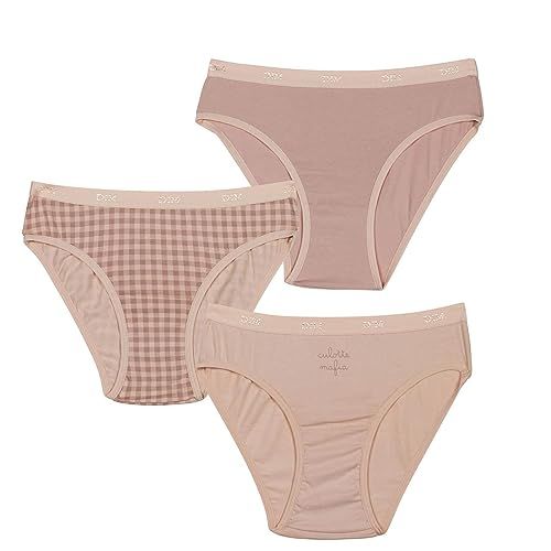 Dim Les Pockets Meisjesbroekje - 3 stuks - Vichy/Mauve/Baby Mauve - 14 Jaren