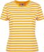 Urban Classics Regular Striped Dames T-shirt Wit/Oranje 3XL