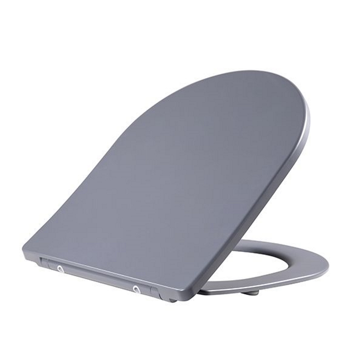 Wiesbaden Toiletzitting met deksel wiesbaden shade slim one touch mat grijs