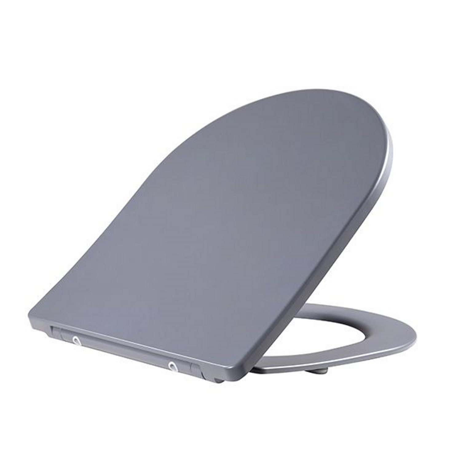 Wiesbaden Toiletzitting met deksel shade slim one touch mat grijs