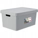 Curver 233941 Infinity Opbergbox met deksel 45L Grijs met Handgrepen