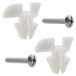 Boulons et vis pour abattant de toilette - Kit de remplacement - Blanc
