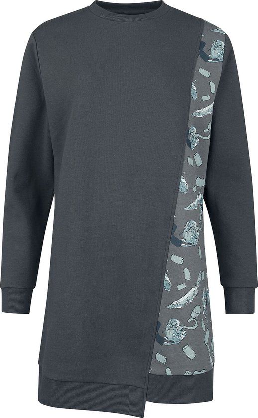 R.E.D. by EMP R.E.D. Rock-Engineered Design sweatshirt jurk Dames M Donkergrijs