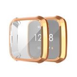 By Qubix Qubix Fitbit Versa Lite Soft TPU Case (Volledig Beschermd) - Rose Goud
