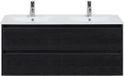 BES LED Dante Badmeubelset 120 cm - Black Oak - Keramische Wastafel Wit Enjoy