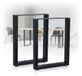 Mucola Set de 2 pieds de table acier Pieds de table Pieds de table design industriel - Noir 40x43 cm