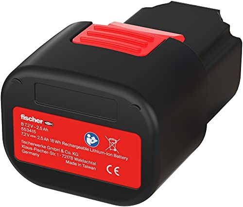 Fischer 553415 lithium-ion-accu FGC 100-B, 7,2V, 2,5A, Rood
