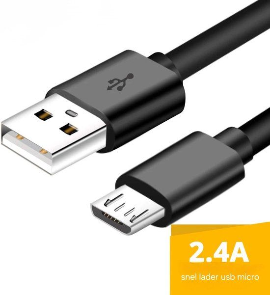 Smartkabel - USB A naar Micro 2 meter - Playstation Xbox controller - data overdracht- snel laden - opladen