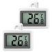 AiQInu 2 stuks mini-koelkastthermometer, magnetisch, digitaal, met haken, meetbereik -50 °C tot +70 °C, koelkastthermometer voor thuis, restaurants, bars