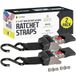 DC Cargo Mall Intrekbare spanbanden (2 stuks) 5 x 109 cm - 499 kg breeksterkte, zware automatische zelfoprollende spanbanden voor boot, jetski, motor, ATV - roestvrij staal
