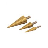 Merkloos / Sans marque Topgear conische plaatfrezen stappenboor HSS set 3x