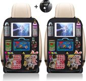 Warxin Rugleuningbeschermer, 2 stuks, grote zakken, 600D Oxford-stof, waterdicht, met 10 inch iPad/tablettas, kick-mat-bescherming voor autostoel