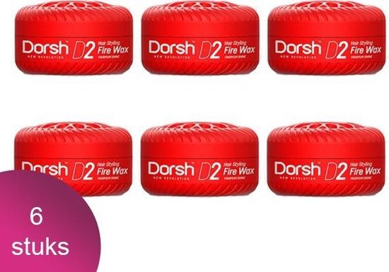 Dorsh Haar Wax D2 Fire Wax Maximum Shine 6 Verpakking - 150ml