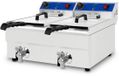 VERTES Friteuse Frituurpan Roestvrij staal 2x 10L