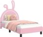 vidaXL Kinderen Bedframe met Hoofdboard Roze 80 x 160 cm PU