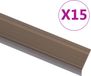 vidaXL - Trapneuzen - L-vormig - 15 stuks - 90 cm - Aluminium - Bruin