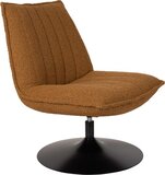 Housecraft Living Jax Fauteuil - Bruin - Design Fauteuil met Bouclé Stof