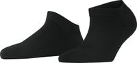 FALKE ClimaWool kort eenkleurig wol lyocell sneakersokken enkelsokken dames zwart - maat 37-38