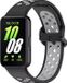 Strap-it Siliconen sport bandje met gespsluiting - geschikt voor Samsung Galaxy Fit 3 (zwart/grijs)