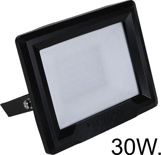 Robus HiLume 30W LED-schijnwerper, IP65, Zwart, 3000K (stuk)