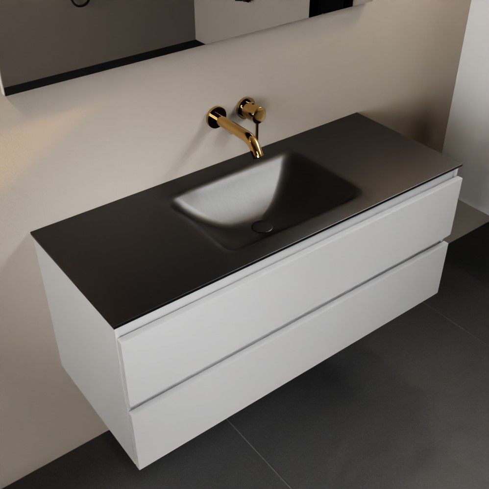 Mondiaz Aivy Meubel Talc Wasbak 120cm Urban - Geen Kraangat