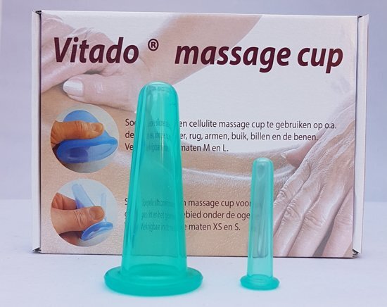 VITADO Massage cup speciaal voor het gezicht siliconen voor gezichts cupping faciale cupping 3.6 cm + tijdelijk 1.5 cm cup gratis KLEUR GROEN