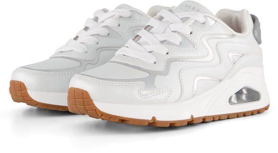 Skechers Uno Gen1 Wavy Shimmer Sneakers Wit