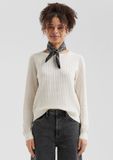 Q/S designed by - Dames pull - Maat M - Vrouwen - wit - katoen