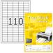 TopStick 8727 Universele etiketten A4 mini, set van 10 stuks (38,1 x 12,7 mm, 1.000 velle, papier, mat) zelfklevend, bedrukbaar, permanente klevende adreslabels, 110.000 etiketten voor printer, wit