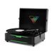 Journey Victrola Journey Glow Bluetooth platenspeler met verlichting – 18 RGB-lichteffecten, muziekgestuurde lichtmodi, stereo-luidsprekers met diepe bas, Bluetooth in- en uitgang, draagbaar retro-ontwerp (Zwart)