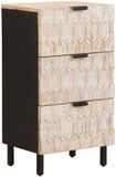 vidaXL Dressoir Witte Was Afwerking 40 x 33 x 75 cm Massief Mango Hout