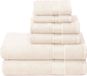 Goodivery ® Lot de 6 serviettes en coton ultra-douces, couleur ivoire