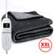 Seranova Couverture chauffante électrique XXL - 180x160 cm - Couverture supérieure 2 personnes - Couverture chauffante - Polaire Sherpa double face - Gris anthracite