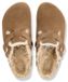 Birkenstock Boston Shearling Suede Leather Dark Tea Narrow Women's Size 38 Brown
