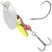 Savage Gear Sticklebait Spinner visaas, maat 4/9,1 g/zilver/geel