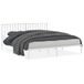 Syfax Bol Bedframe met hoofdbord metaal wit 183x213 cm