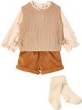 Vertbaudet 4-delige babyset meisje karamel