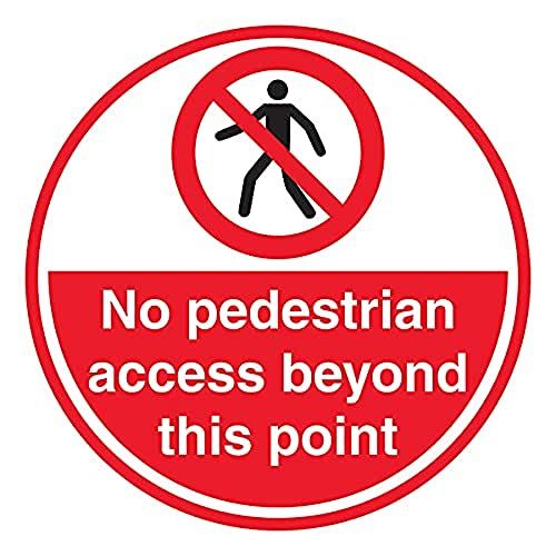 Geen voetgangerstoegang - Zelfklevende vloersticker - 450x450mm