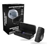 INTERPHONE Zero True Wireless Headset voor motorhelm, voor scooter, wintersport, Bluetooth 5.3, geïntegreerde microfoon, draadloos, met afstandsbediening op het stuur, tot 6,5 uur looptijd
