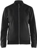 Blåkläder Dames service sweatshirt met rits 3394-2526 - Zwart/Donkergrijs - S