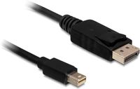 S-Impuls Mini DisplayPort naar DisplayPort kabel - DP1.2 4K 30Hz / zwart - 1 meter